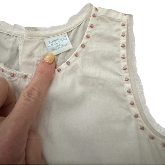 Edgehill Collection White Seashell Embroidered Dress 4T - Picture 3 of 5